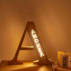 Personalized Wooden Letter Night Light 28CM for Unique Home Decor