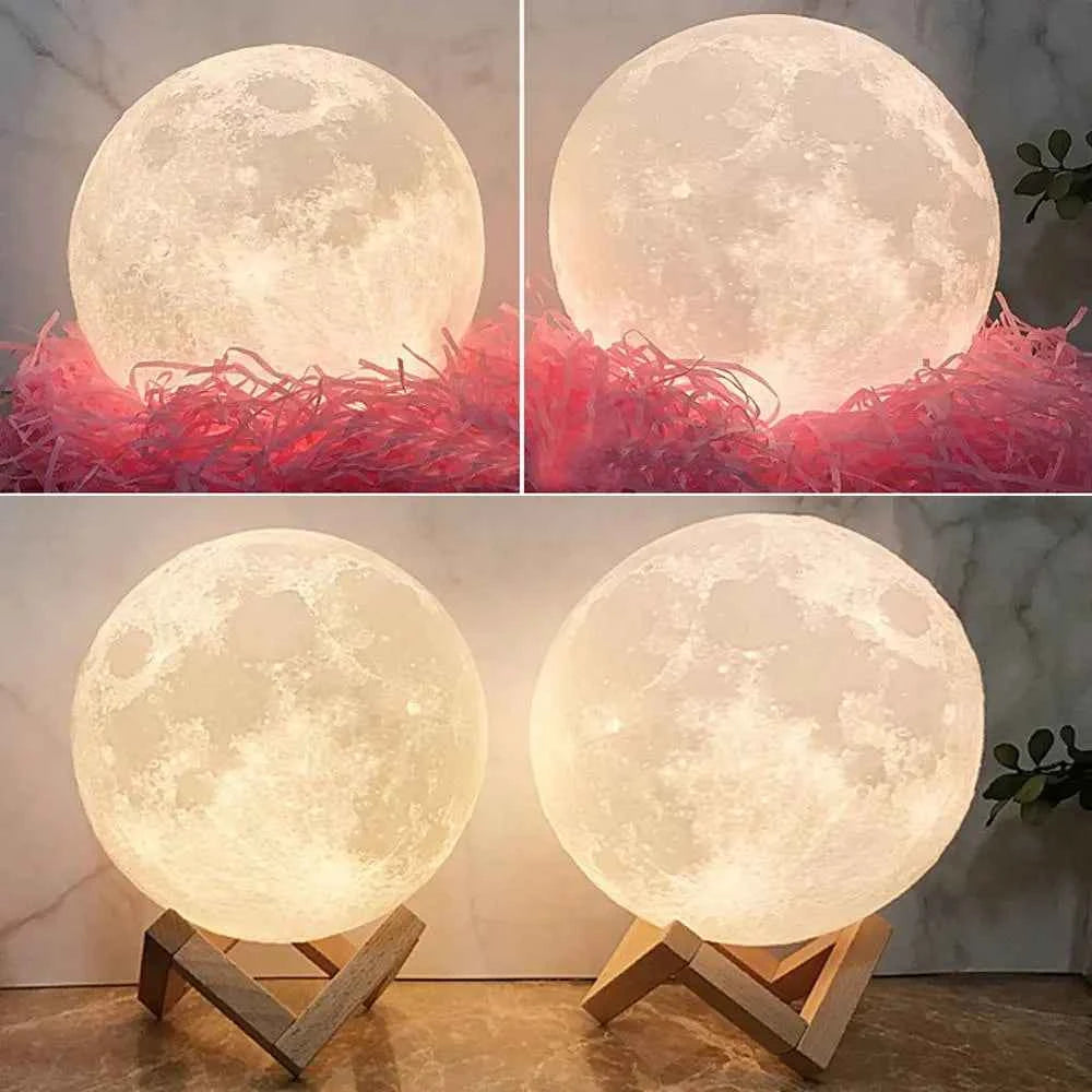 Custom Moon Lamp 3D Printed Photo Lunar Light - Ideal Christmas Gift for Family