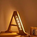 Personalized Wooden Letter Night Light 28CM for Unique Home Decor