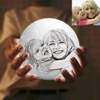 Custom Moon Lamp 3D Printed Photo Lunar Light - Ideal Christmas Gift for Family