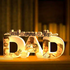 Personalized Father's Day Night Lamp with Custom Family Photo and Name for Dad