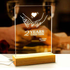 Custom Name Night Light Anniversary Table Lamp Gift for Couples
