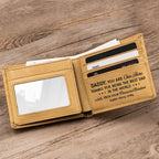 Best Dad Ever Personalized Leather Wallet - Custom Personalized Leather Wallet for Dad