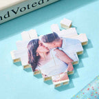 Custom Photo Block Puzzle Heart Shaped Personalized Building Brick