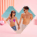 Custom Photo Block Puzzle Heart Shaped Personalized Building Brick