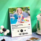 Personalized Building Brick Photo Block with Music Code for Unique Gifts