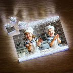Custom LED Light Photo Block - White Light Up Building Brick
