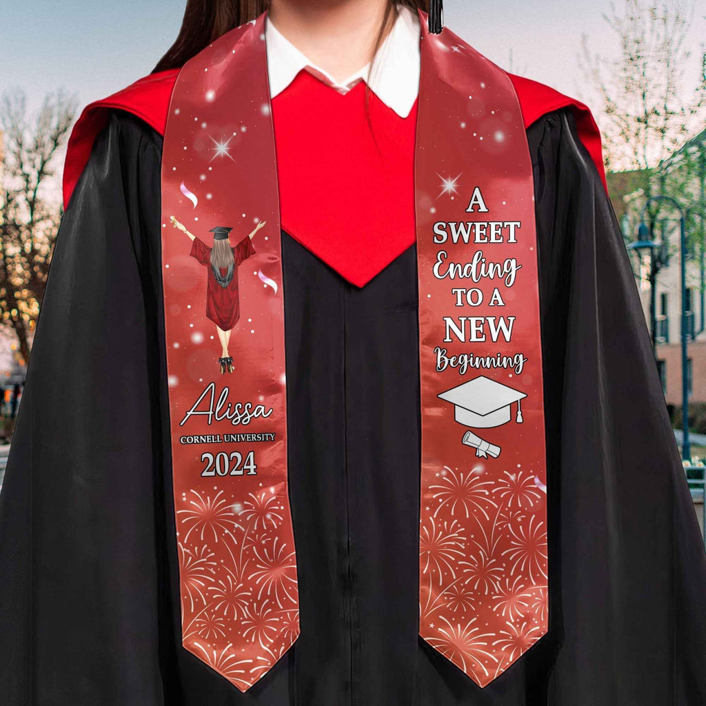 Personalized Graduation Stole - A Sweet Ending to a New Beginning