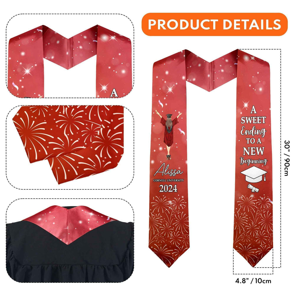 Personalized Graduation Stole - A Sweet Ending to a New Beginning