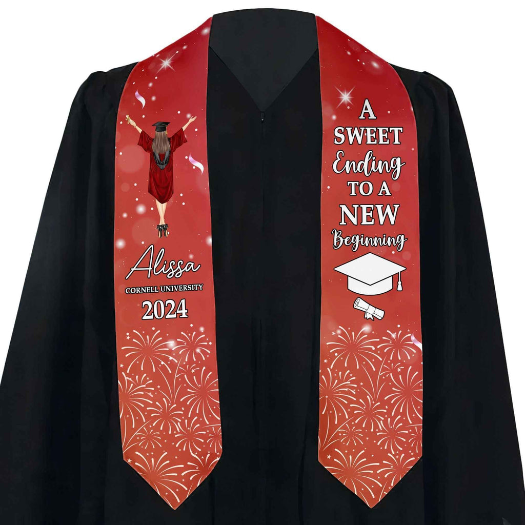 Personalized Graduation Stole - A Sweet Ending to a New Beginning