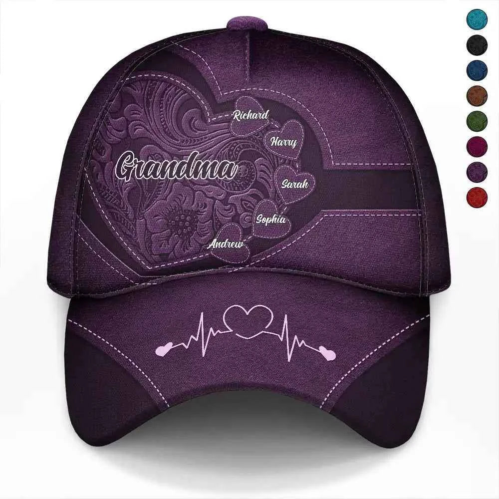 Grandma's Little Sweethearts Personalized Classic Cap - Customizable Gift