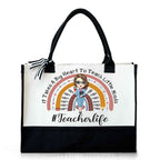 It Takes A Big Heart To Shape Little Minds Personalized Teacher Tote Bag