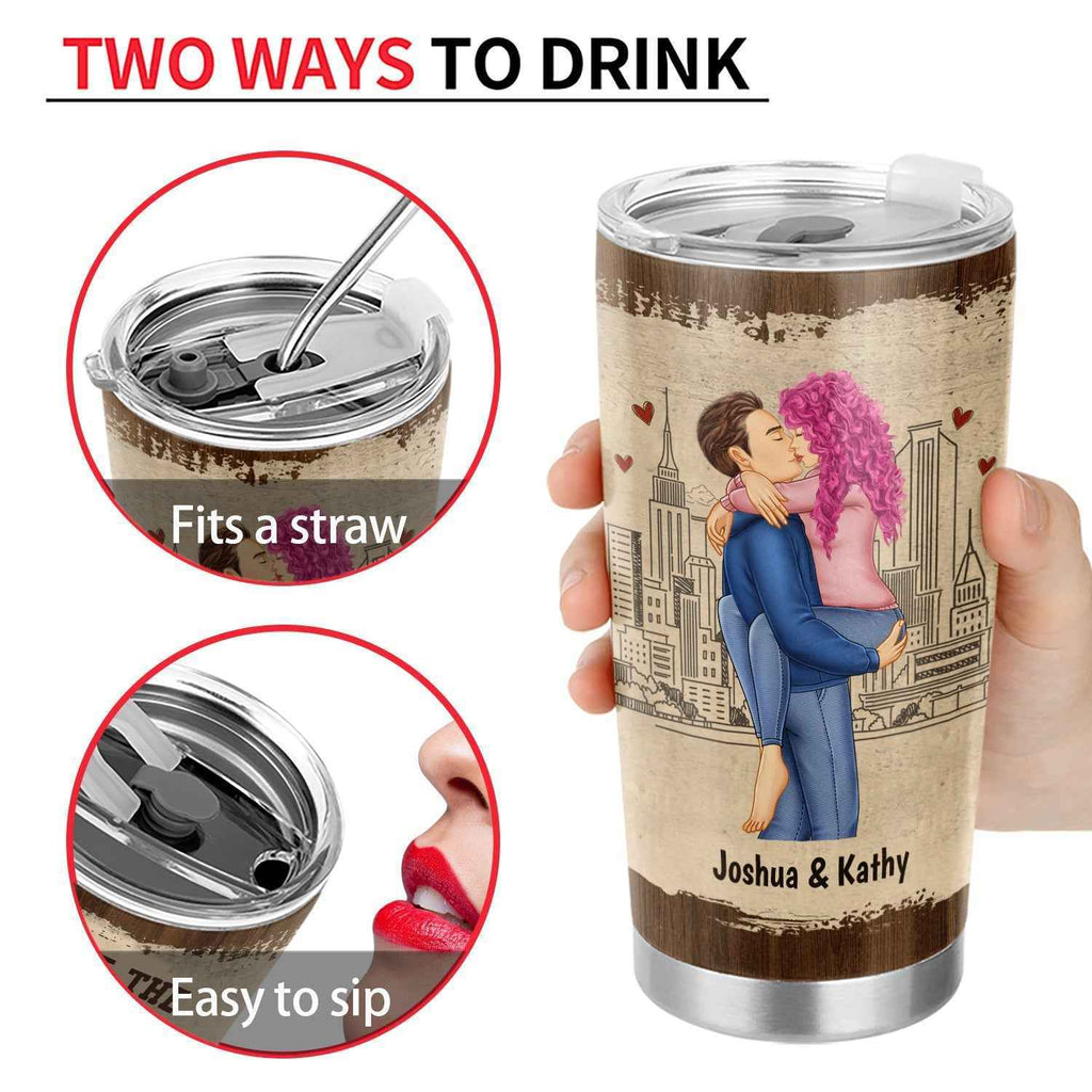 Kissing Couple Tumbler - Best Gift for Couples - Personalized Drinkware