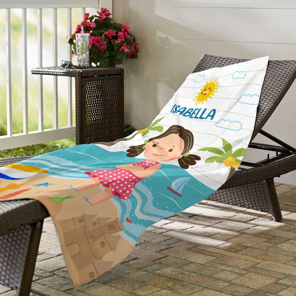 Kid On The Beach Personalized Beach Towel for Kids