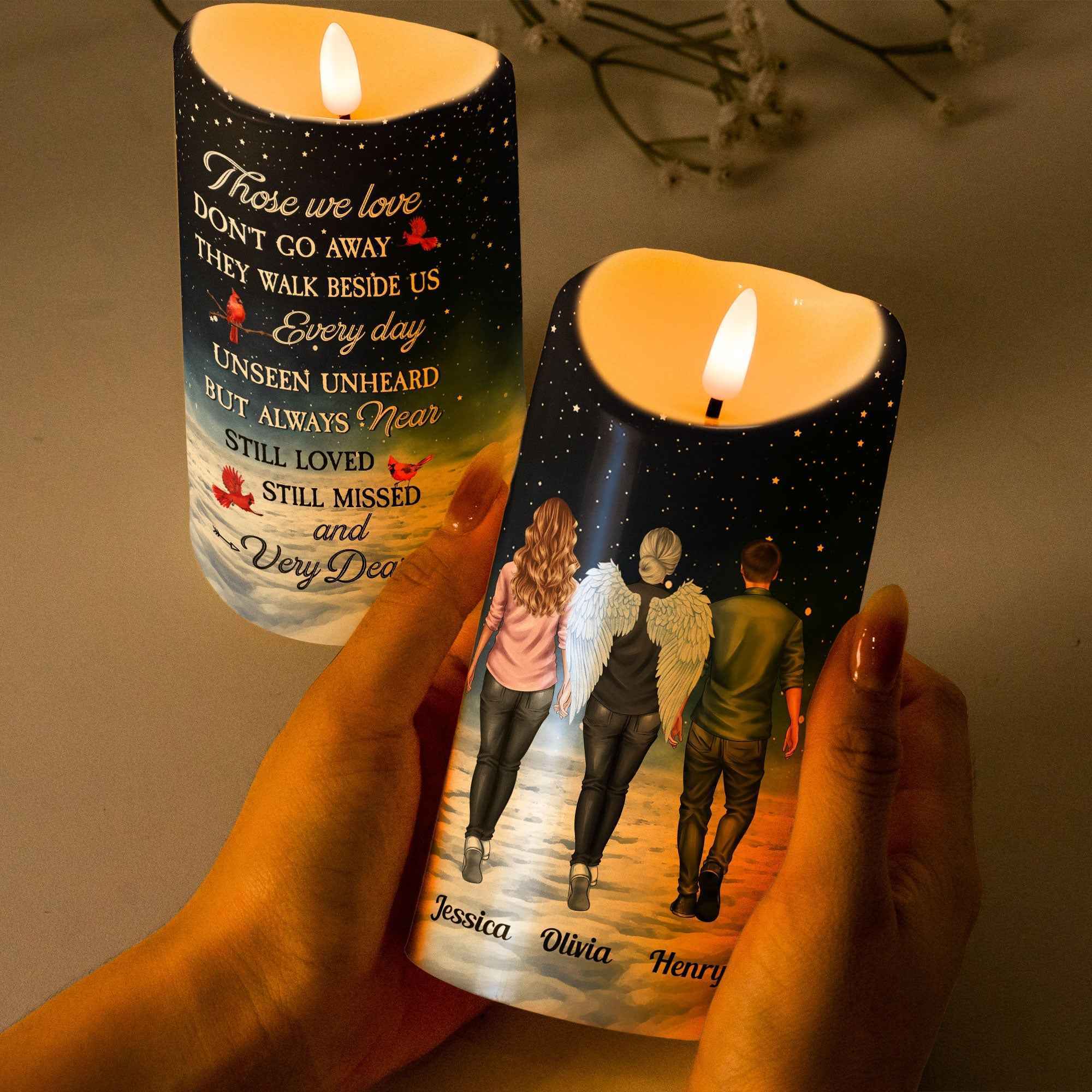 Memorial Personalized LED Candle - Those We Love Don't Go Away