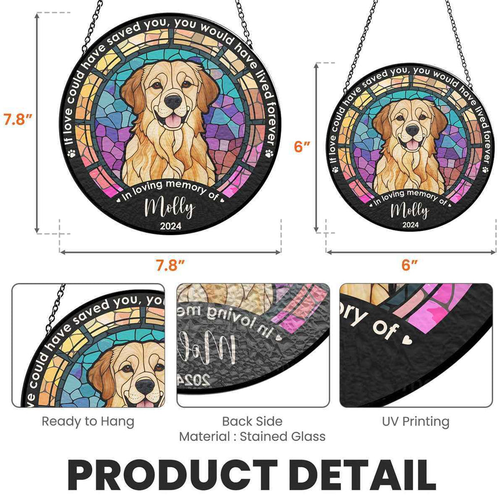 Custom Dog Photo Suncatcher - Personalized Window Hanging "Life Is Better With Dog"