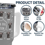 Custom Dog Lover Tumbler - Personalized 40oz Photo Gift for Dog Moms, Dads, and Dog Lovers with Straw