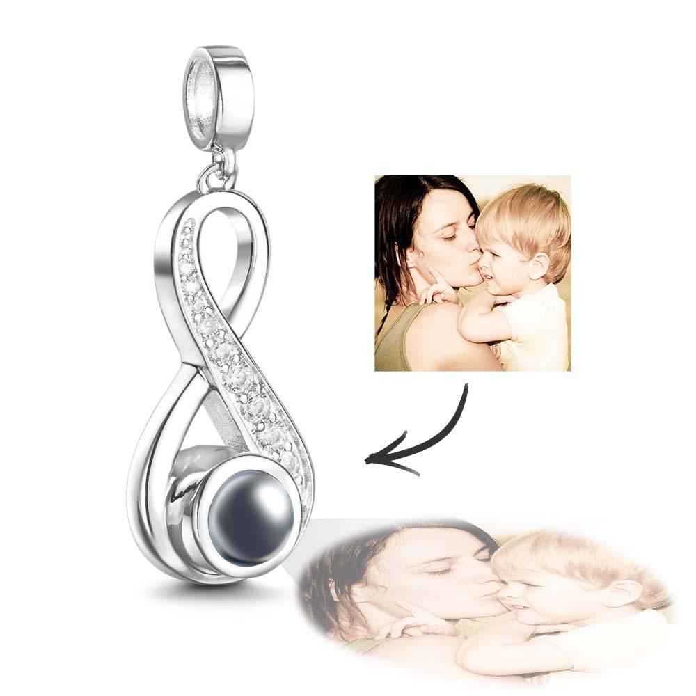 Custom Photo Projection Charm Infinite Love Pendant Gifts for Unique Memories