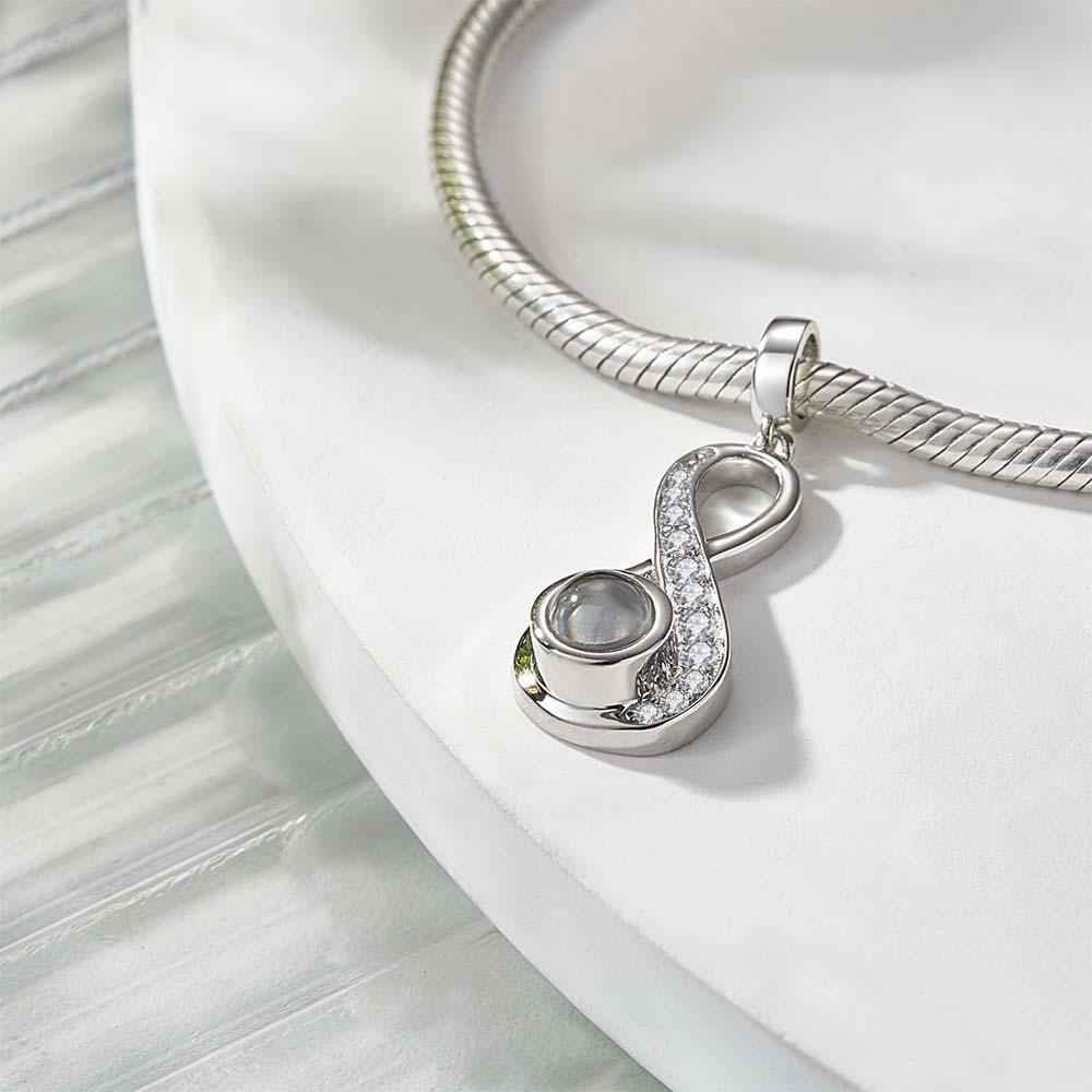 Custom Photo Projection Charm Infinite Love Pendant Gifts for Unique Memories