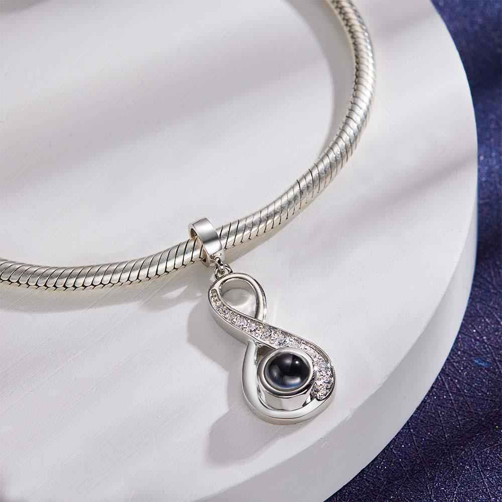 Custom Photo Projection Charm Infinite Love Pendant Gifts for Unique Memories