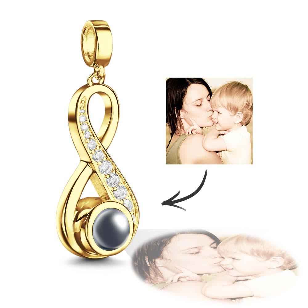 Custom Photo Projection Charm Infinite Love Pendant Gifts for Unique Memories