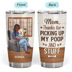 Thank You Dog Mom Tumbler - Best Dog Mom Ever Personalized Custom Gift
