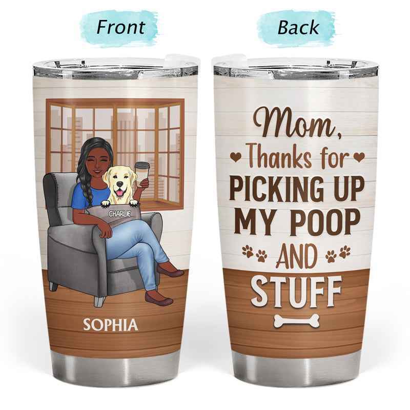 Thank You Dog Mom Tumbler - Best Dog Mom Ever Personalized Custom Gift