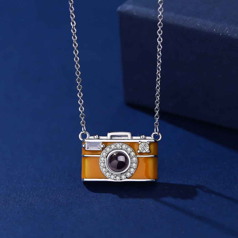 Personalized Photo Necklace with Projection Gem - Unique Anniversary Gifts for Her