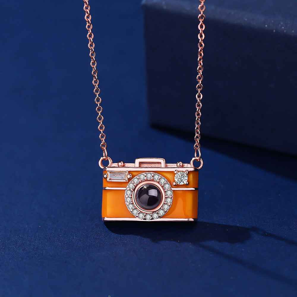 Personalized Photo Necklace with Projection Gem - Unique Anniversary Gifts for Her