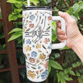 Hand In Hand, I Will Always Protect You Personalized Tumbler Gift for Mom - 3D Inflated Effect Printed Cup, 40oz Tumbler With Straw