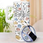 Hand In Hand, I Will Always Protect You Personalized Tumbler Gift for Mom - 3D Inflated Effect Printed Cup, 40oz Tumbler With Straw