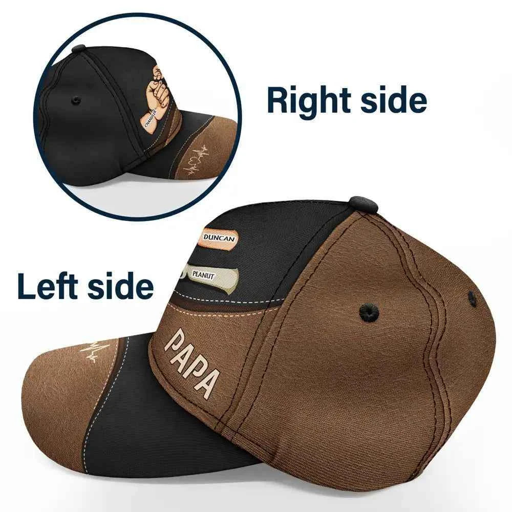 Personalized Best Dad Cap - Fist Bump Design for Best Dad For Life