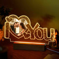 Custom Acrylic Night Light Personalized I Love You Photo Lamp