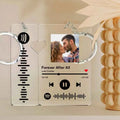 Custom Spotify Keychain Personalized with Picture and Scannable Music Code for Couples and Boyfriend Gift