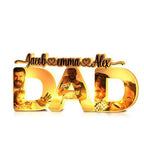 Personalized Father's Day Night Lamp with Custom Family Photo and Name for Dad