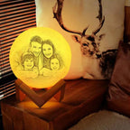 Custom Moon Lamp 3D Printed Photo Lunar Light - Ideal Christmas Gift for Family