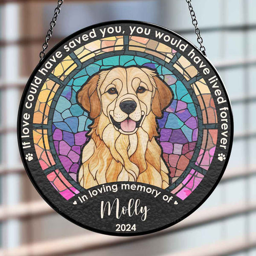 Custom Dog Photo Suncatcher - Personalized Window Hanging "Life Is Better With Dog"